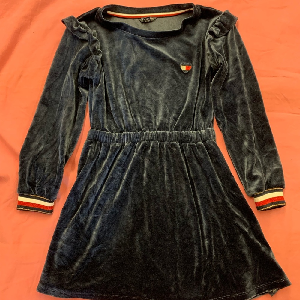COPY - Tommy Hilfiger long sleeve crew neck, knee length, velvet feel dress